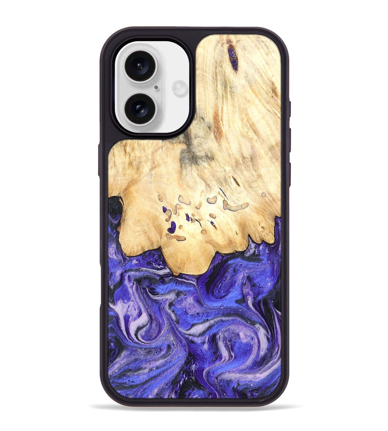 iPhone 16 Plus Wood Phone Case - Antone (Purple, 824271)
