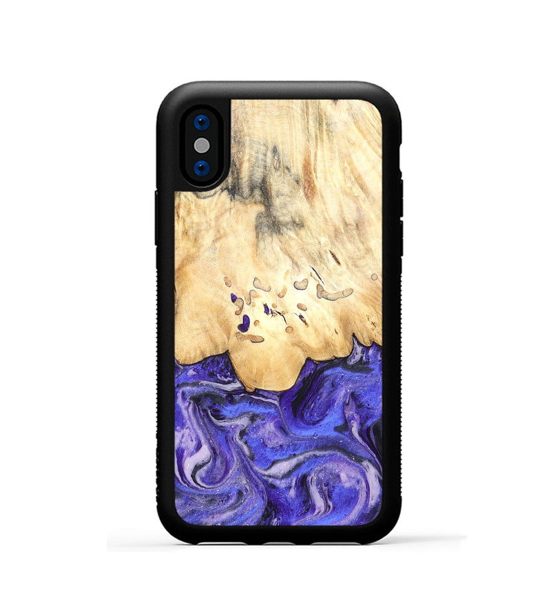 iPhone Xs Wood Phone Case - Antone (Purple, 824271)