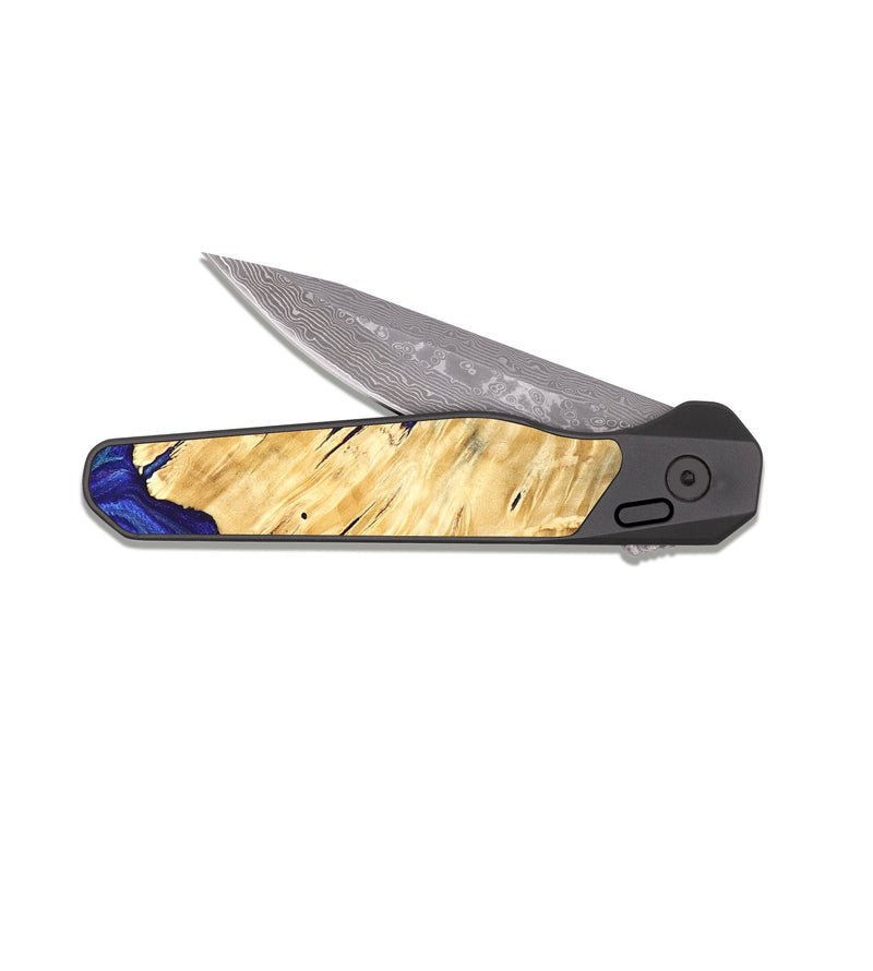 EDC Dark Damascus Wood Pocket Knife - Sonny (Purple, 824273)