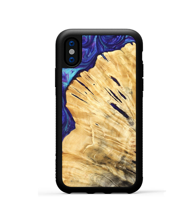 iPhone Xs Wood Phone Case - Sonny (Purple, 824273)