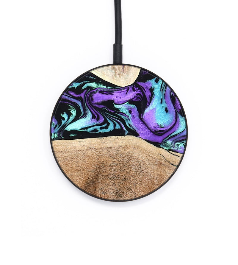 Circle Wood Wireless Charger - Donn (Purple, 824275)