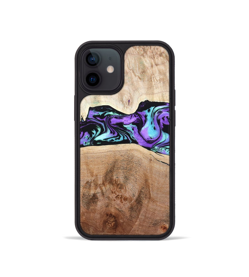 iPhone 12 mini Wood Phone Case - Donn (Purple, 824275)
