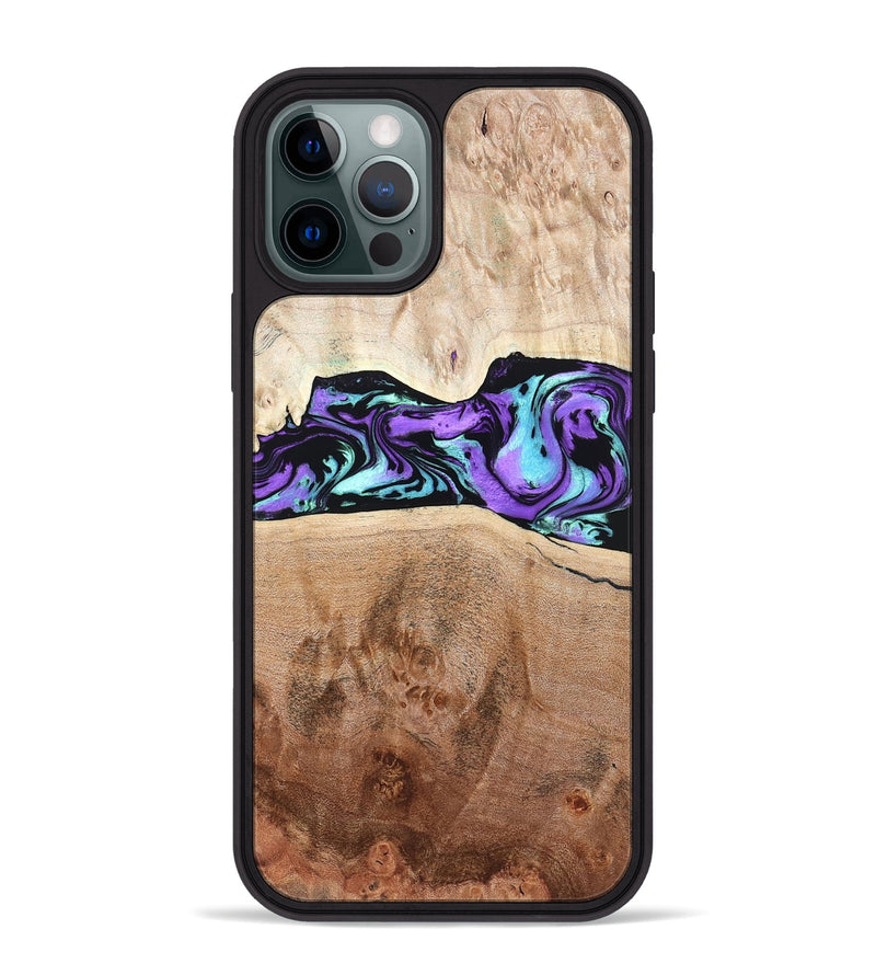 iPhone 12 Pro Max Wood Phone Case - Donn (Purple, 824275)