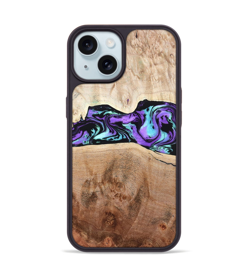 iPhone 15 Wood Phone Case - Donn (Purple, 824275)