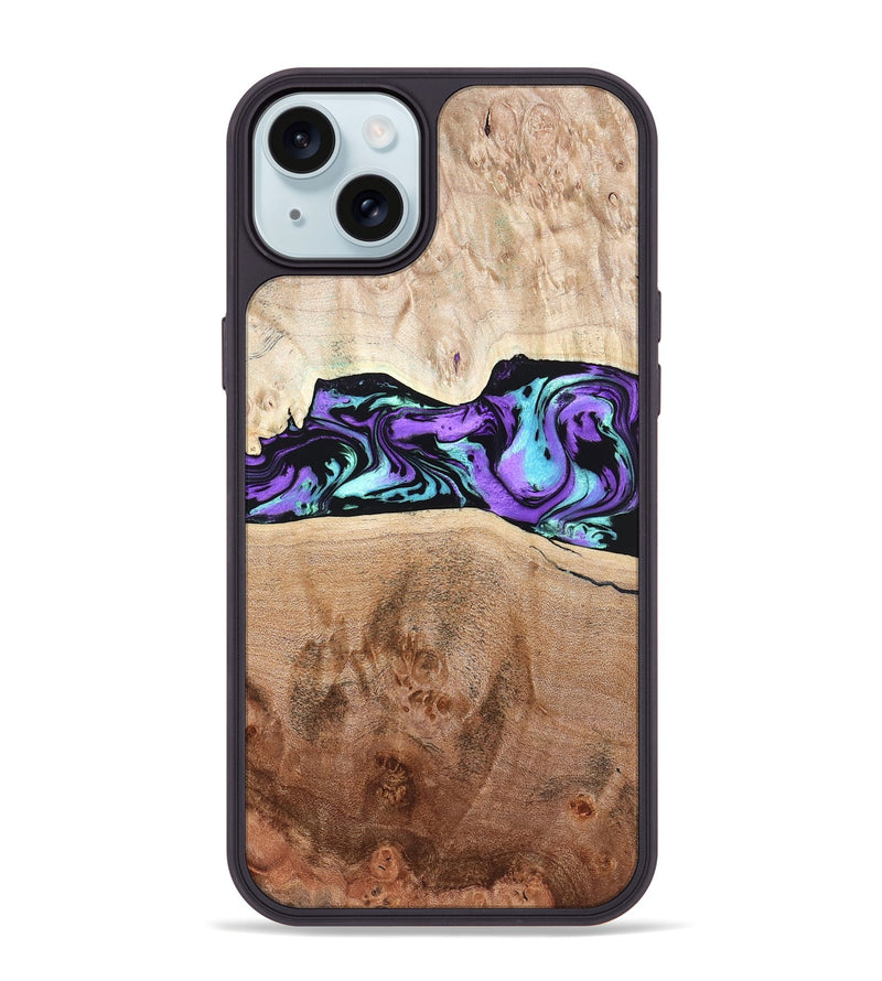 iPhone 15 Plus Wood Phone Case - Donn (Purple, 824275)