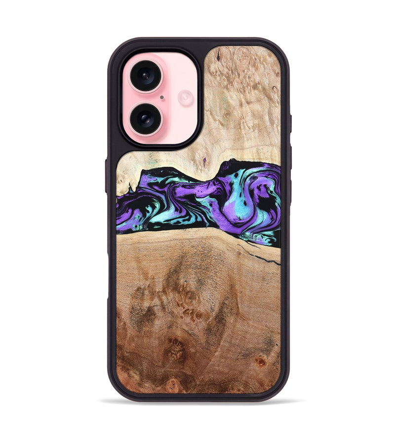 iPhone 16 Wood Phone Case - Donn (Purple, 824275)