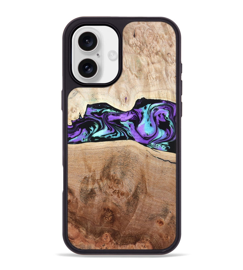iPhone 16 Plus Wood Phone Case - Donn (Purple, 824275)