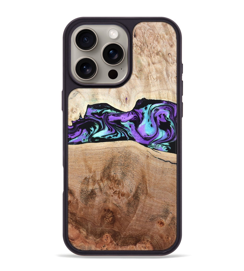 iPhone 16 Pro Max Wood Phone Case - Donn (Purple, 824275)