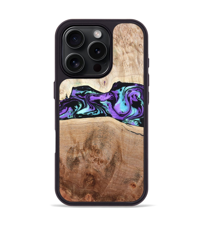 iPhone 16 Pro Wood Phone Case - Donn (Purple, 824275)