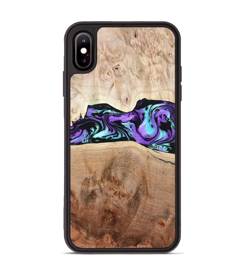 iPhone Xs Max Wood Phone Case - Donn (Purple, 824275)