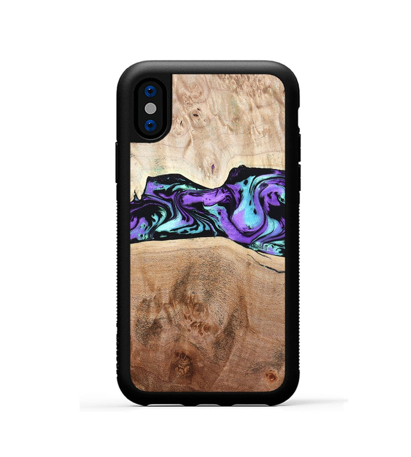 iPhone Xs Wood Phone Case - Donn (Purple, 824275)
