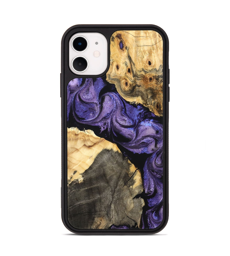 iPhone 11 Wood Phone Case - Deborah (Purple, 824276)