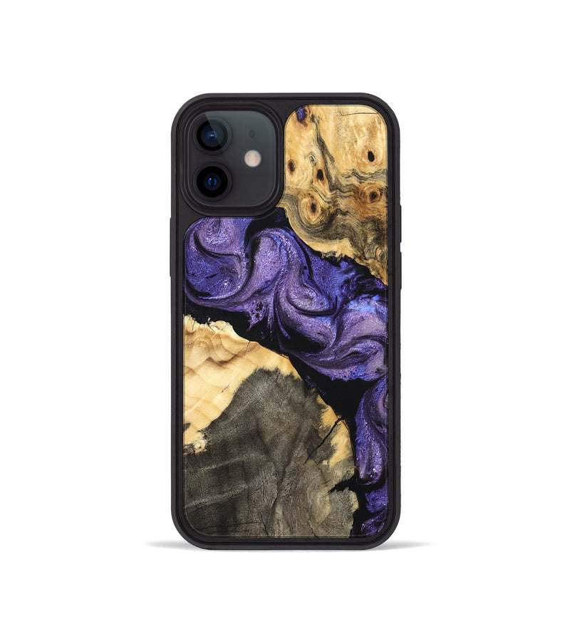 iPhone 12 mini Wood Phone Case - Deborah (Purple, 824276)