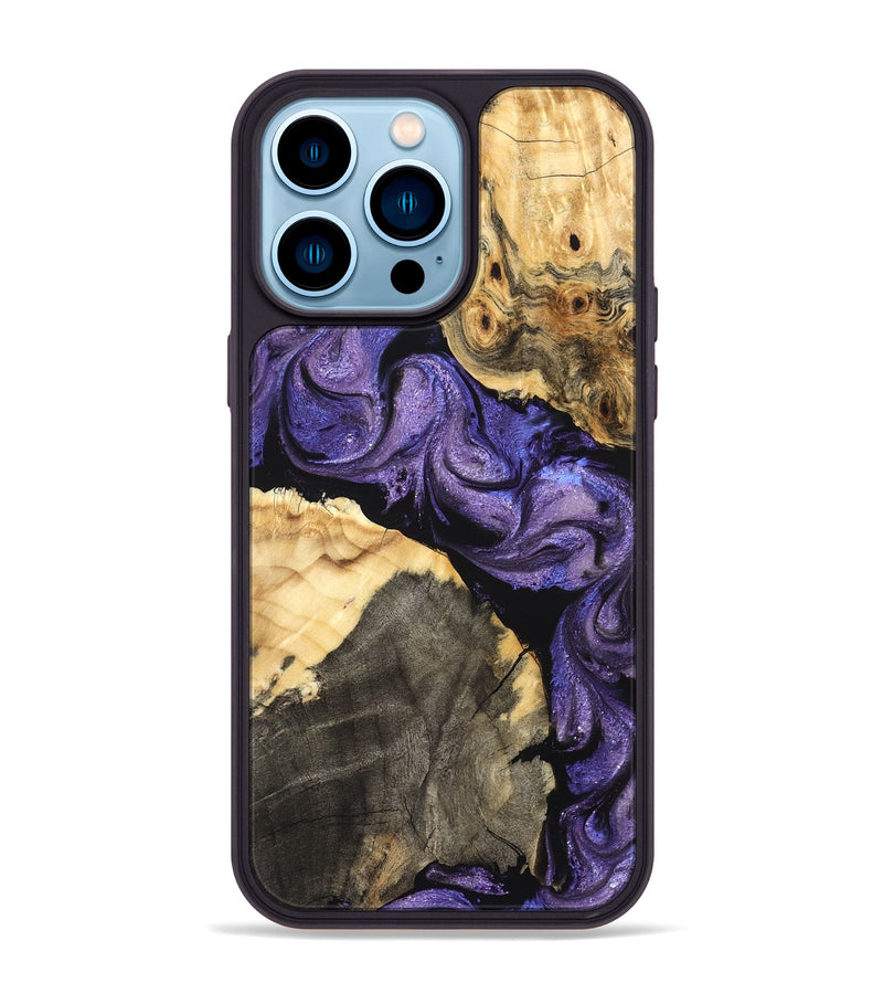 iPhone 14 Pro Max Wood Phone Case - Deborah (Purple, 824276)