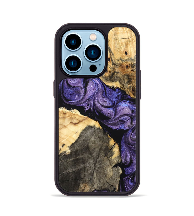 iPhone 14 Pro Wood Phone Case - Deborah (Purple, 824276)