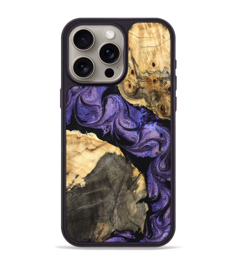 iPhone 15 Pro Max Wood Phone Case - Deborah (Purple, 824276)