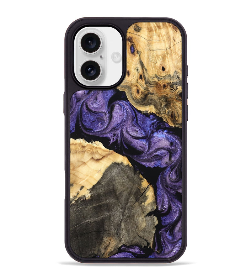 iPhone 16 Plus Wood Phone Case - Deborah (Purple, 824276)