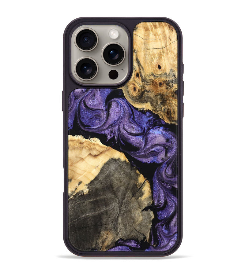 iPhone 16 Pro Max Wood Phone Case - Deborah (Purple, 824276)