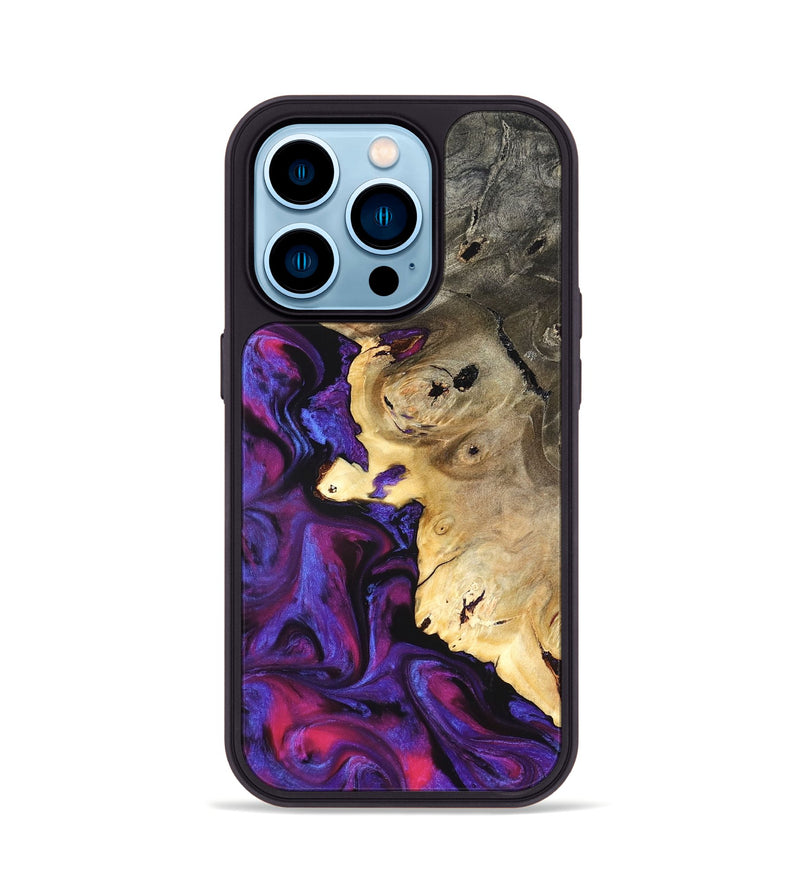 iPhone 14 Pro Wood Phone Case - Everlee (Purple, 824277)