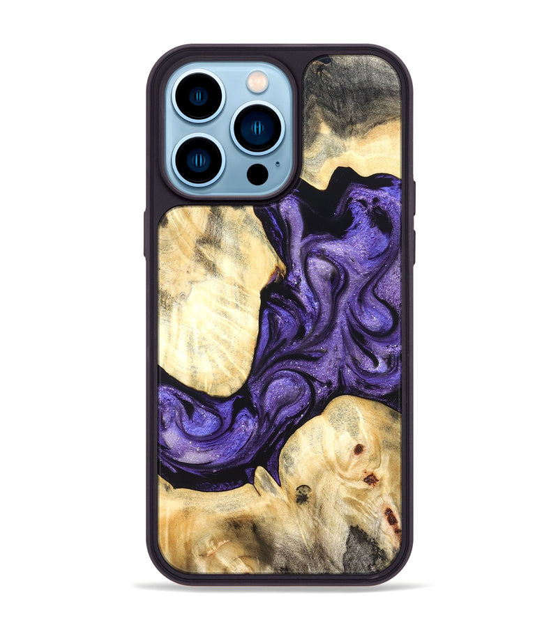 iPhone 14 Pro Max Wood Phone Case - Grover (Purple, 824278)