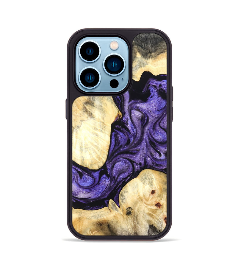 iPhone 14 Pro Wood Phone Case - Grover (Purple, 824278)