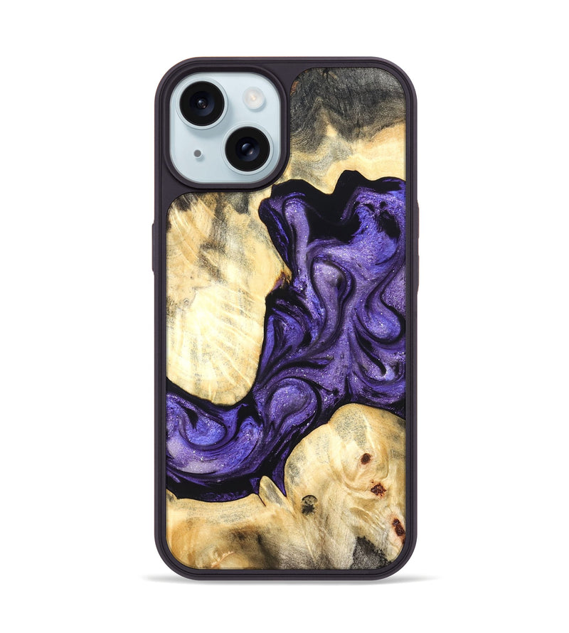 iPhone 15 Wood Phone Case - Grover (Purple, 824278)