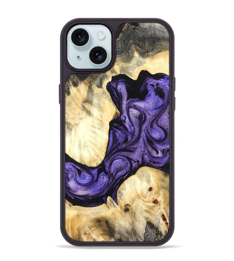 iPhone 15 Plus Wood Phone Case - Grover (Purple, 824278)