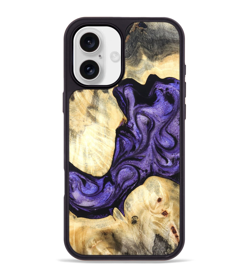 iPhone 16 Plus Wood Phone Case - Grover (Purple, 824278)