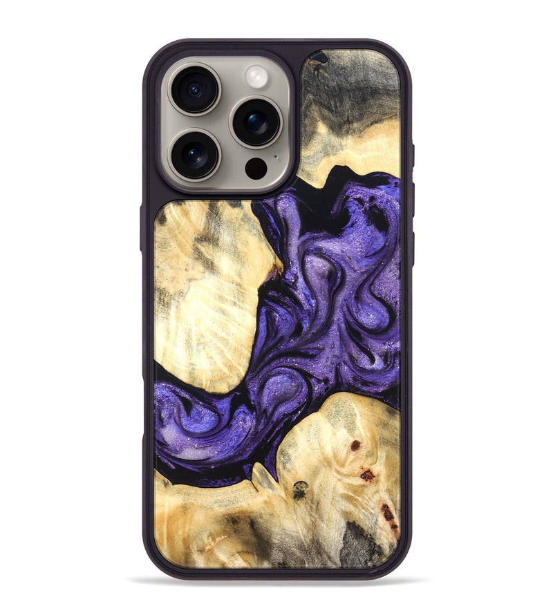 iPhone 16 Pro Max Wood Phone Case - Grover (Purple, 824278)