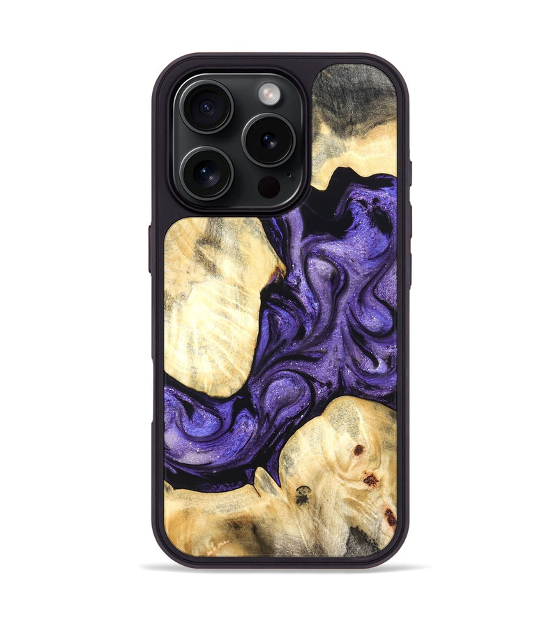 iPhone 16 Pro Wood Phone Case - Grover (Purple, 824278)