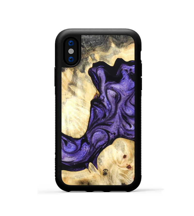 iPhone Xs Wood Phone Case - Grover (Purple, 824278)