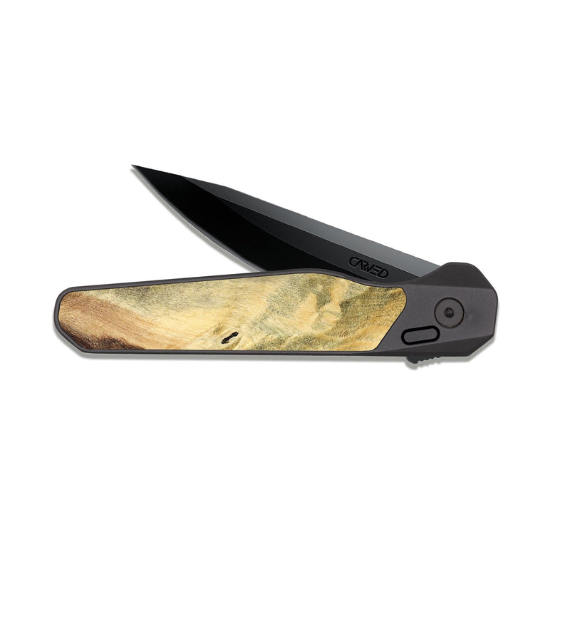 EDC Dark Slate Wood Pocket Knife - Aylani (Wood Burl, 824283)