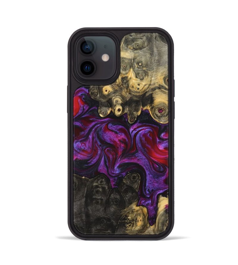 iPhone 12 Wood Phone Case - Elvis (Purple, 824288)