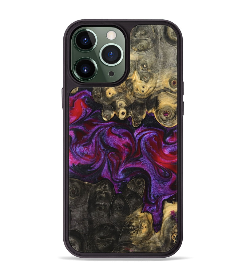 iPhone 13 Pro Max Wood Phone Case - Elvis (Purple, 824288)