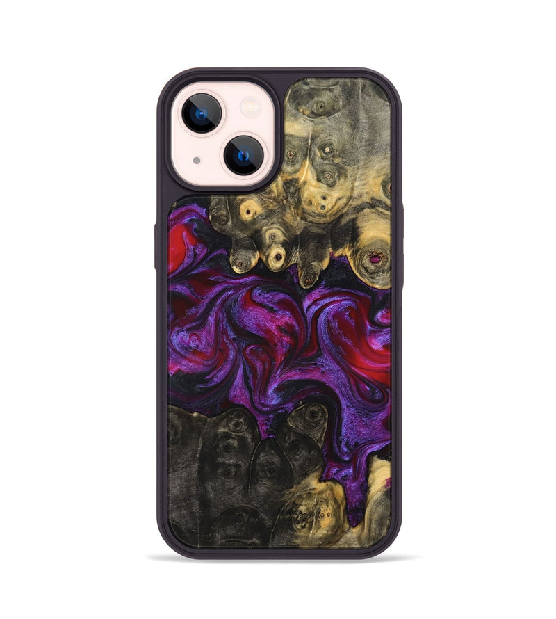 iPhone 14 Wood Phone Case - Elvis (Purple, 824288)