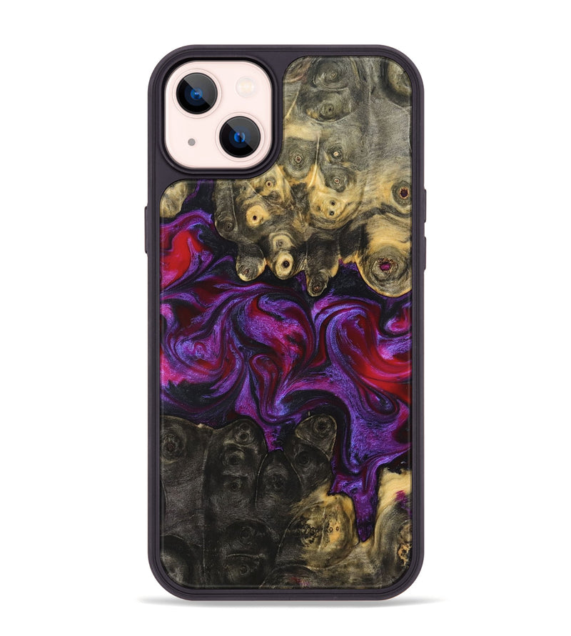 iPhone 14 Plus Wood Phone Case - Elvis (Purple, 824288)
