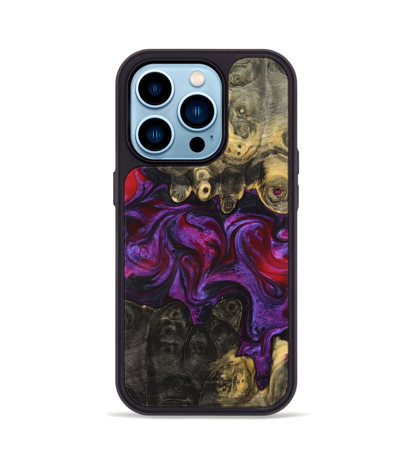 iPhone 14 Pro Wood Phone Case - Elvis (Purple, 824288)