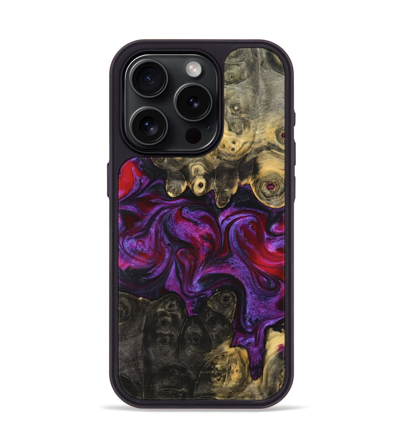 iPhone 15 Pro Wood Phone Case - Elvis (Purple, 824288)