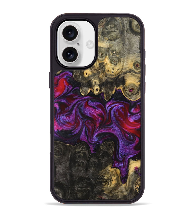 iPhone 16 Plus Wood Phone Case - Elvis (Purple, 824288)