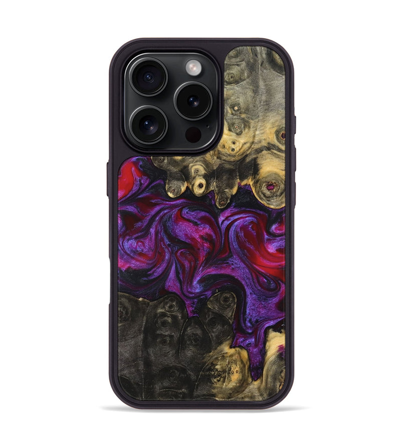 iPhone 16 Pro Wood Phone Case - Elvis (Purple, 824288)