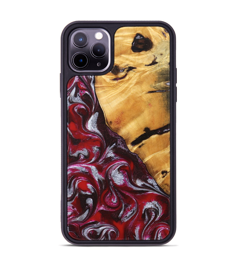 iPhone 11 Pro Max Wood Phone Case - Aurelia (Red, 824290)