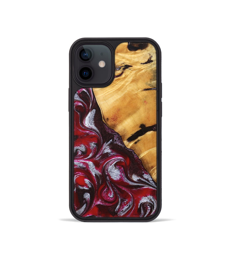 iPhone 12 mini Wood Phone Case - Aurelia (Red, 824290)