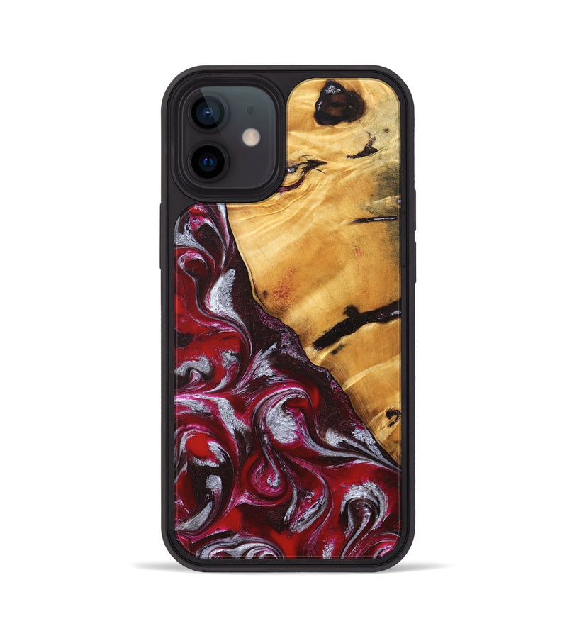 iPhone 12 Wood Phone Case - Aurelia (Red, 824290)
