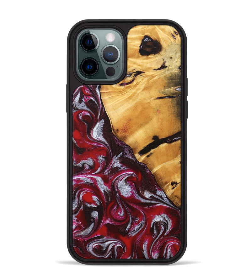 iPhone 12 Pro Max Wood Phone Case - Aurelia (Red, 824290)