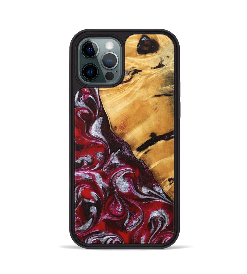 iPhone 12 Pro Wood Phone Case - Aurelia (Red, 824290)