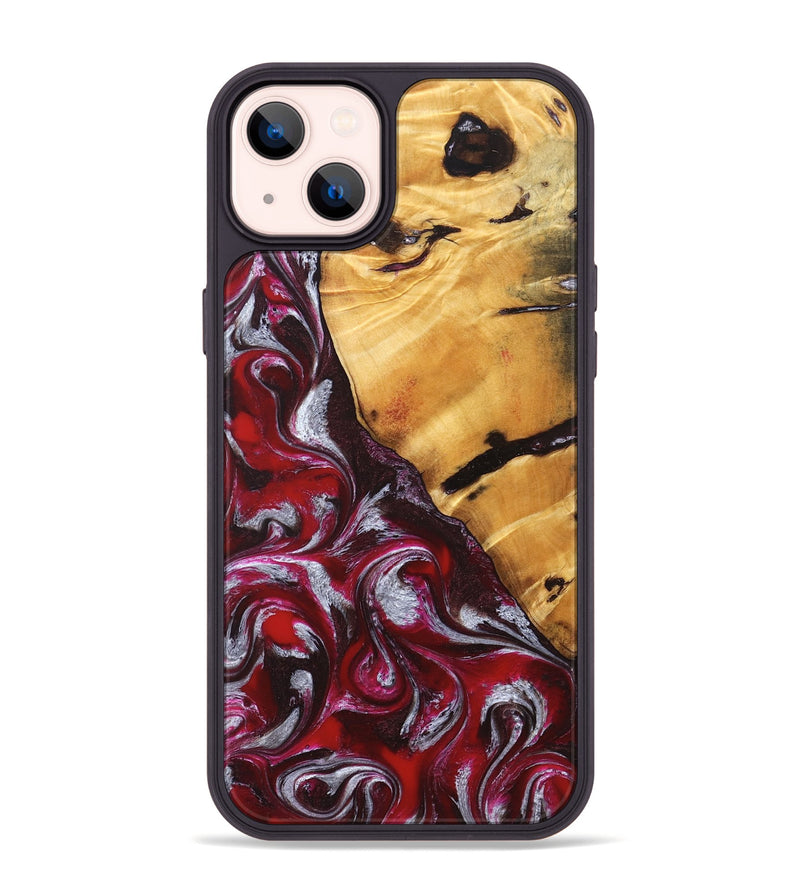 iPhone 14 Plus Wood Phone Case - Aurelia (Red, 824290)