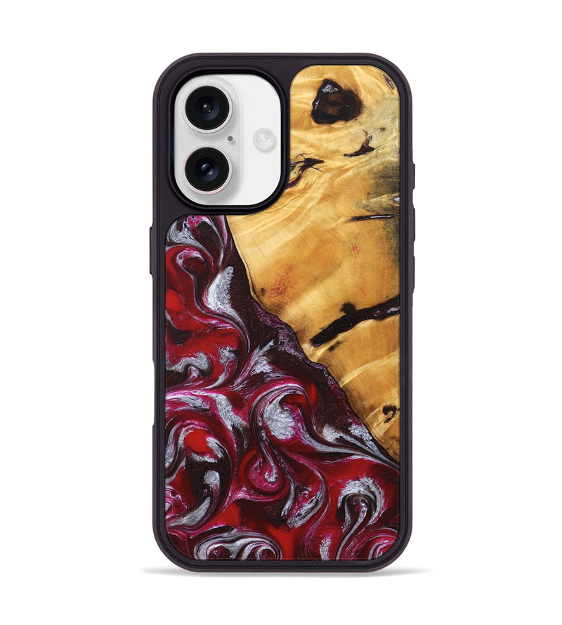 iPhone 17 Wood Phone Case - Aurelia (Red, 824290)