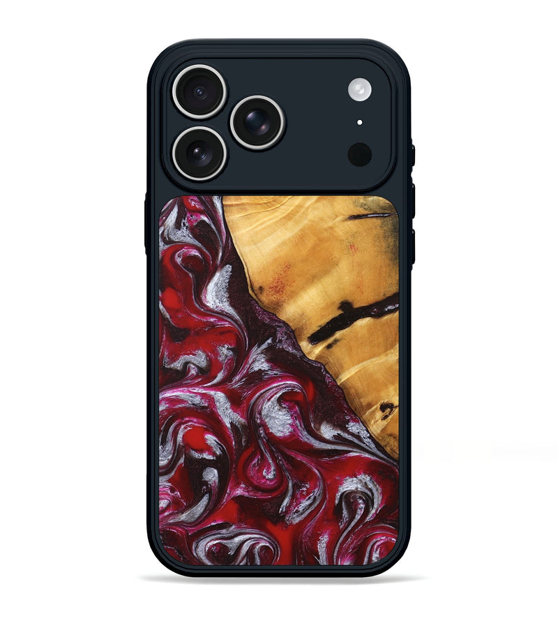 iPhone 17 Pro Max Wood Phone Case - Aurelia (Red, 824290)