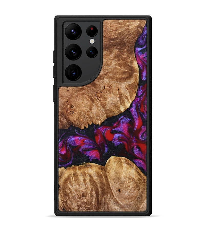 Galaxy S22 Ultra Wood Phone Case - Joy (Red, 824291)