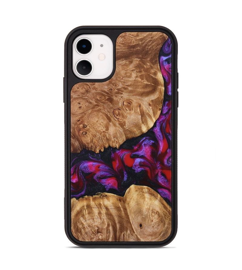 iPhone 11 Wood Phone Case - Joy (Red, 824291)